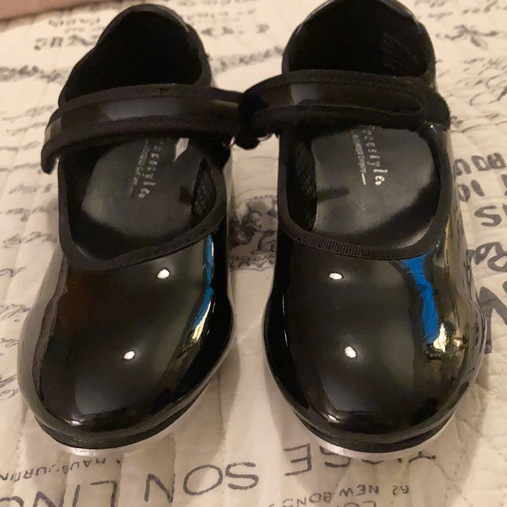 Freestyle black tap dance shoes size 1 maryjanes